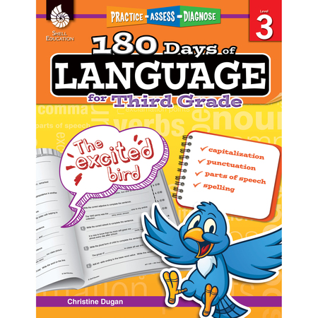 SHELL EDUCATION Shell Education 180 Days of Language Book, Grade 3 51168